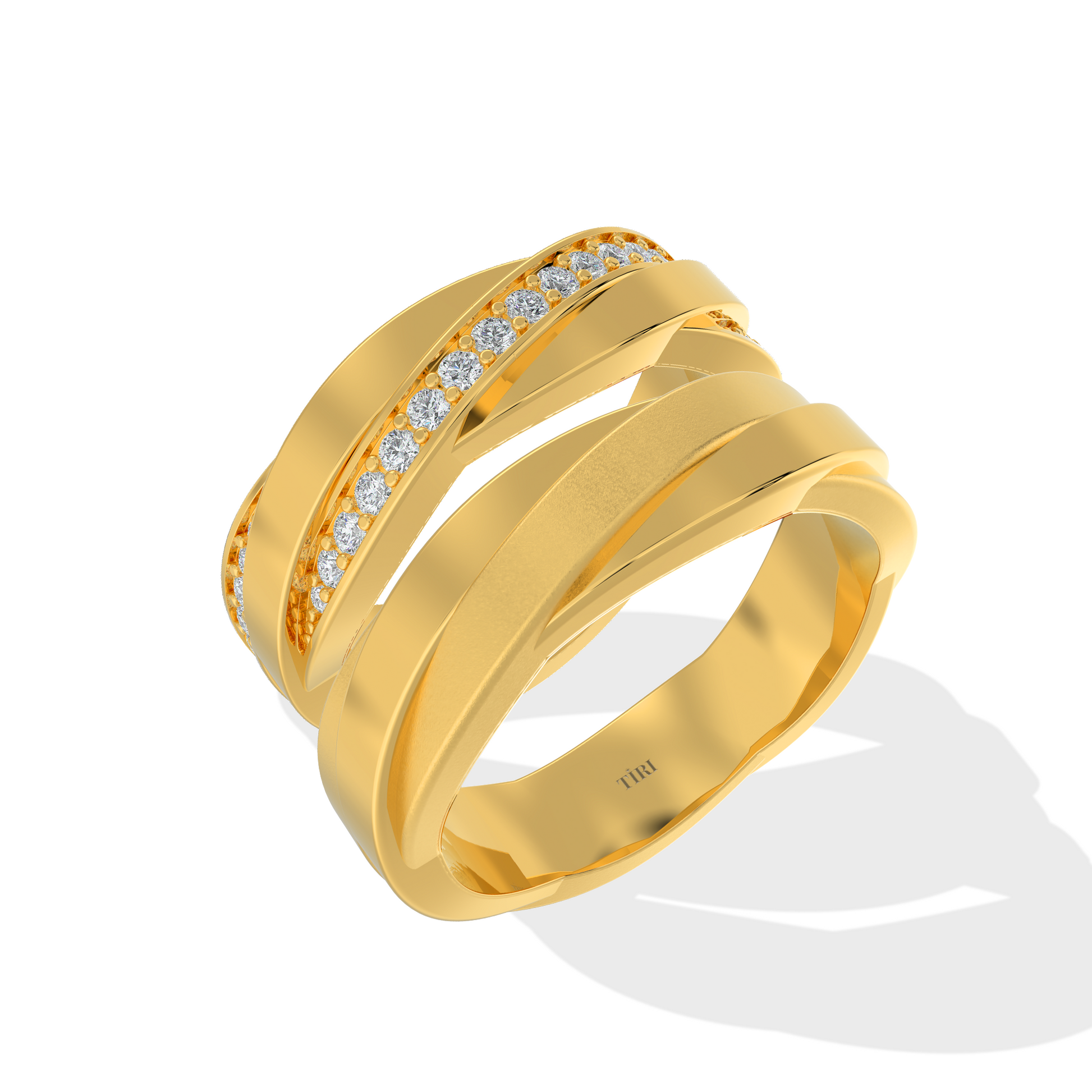 Elegant 1.00 TW diamond ring by Tiri featuring a sparkling central diamond and a sleek band, perfect for special occasions.