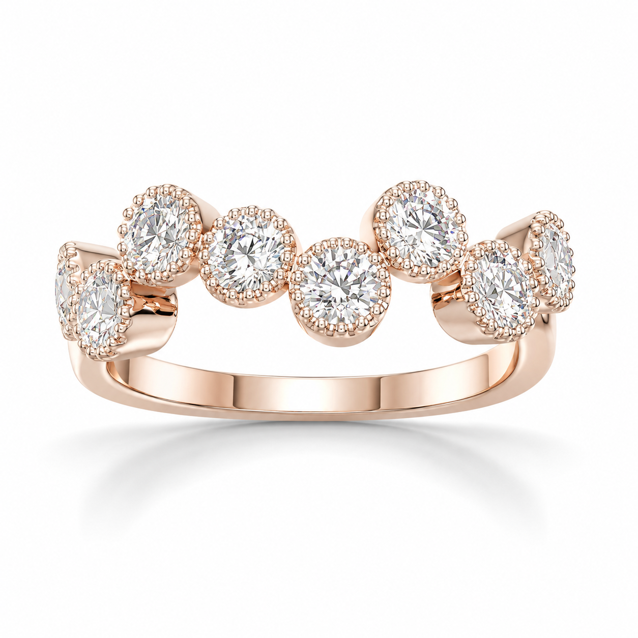 Tiri 0.90 TW diamond ring featuring a sparkling solitaire diamond set in a sleek band on a white background