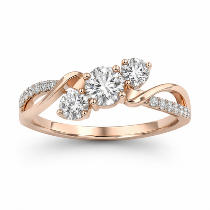Tiri 0.62 TW diamond ring featuring a sparkling diamond centerpiece and elegant band design.
