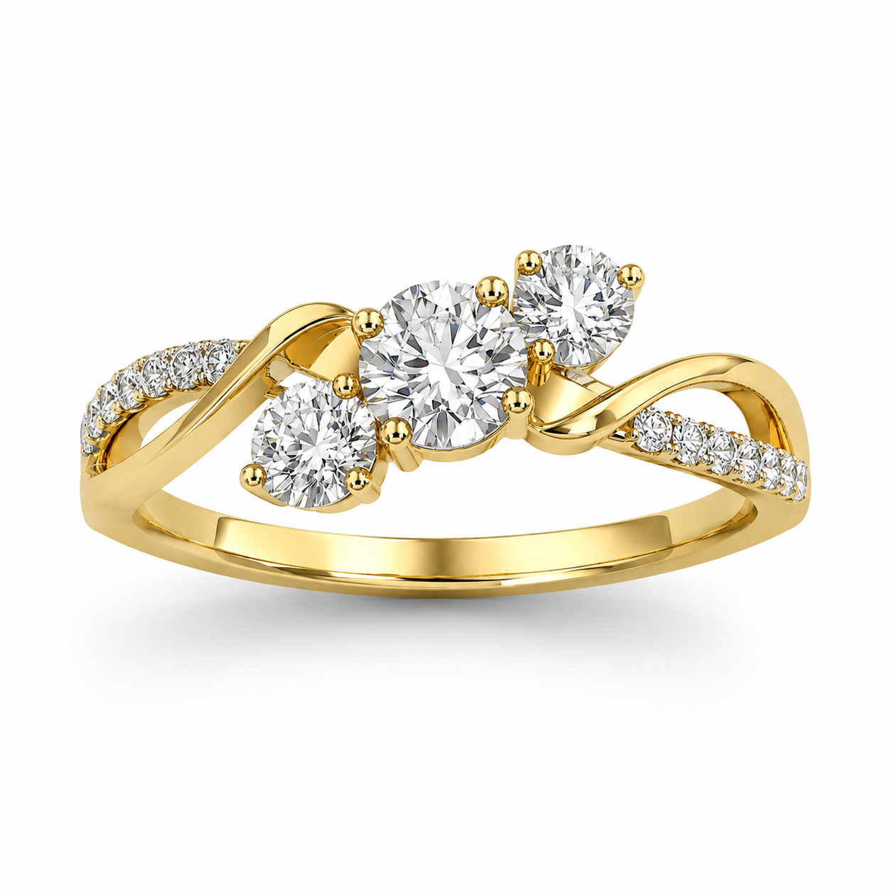 Tiri 0.62 TW diamond ring featuring a sparkling solitaire design and a sleek silver band.