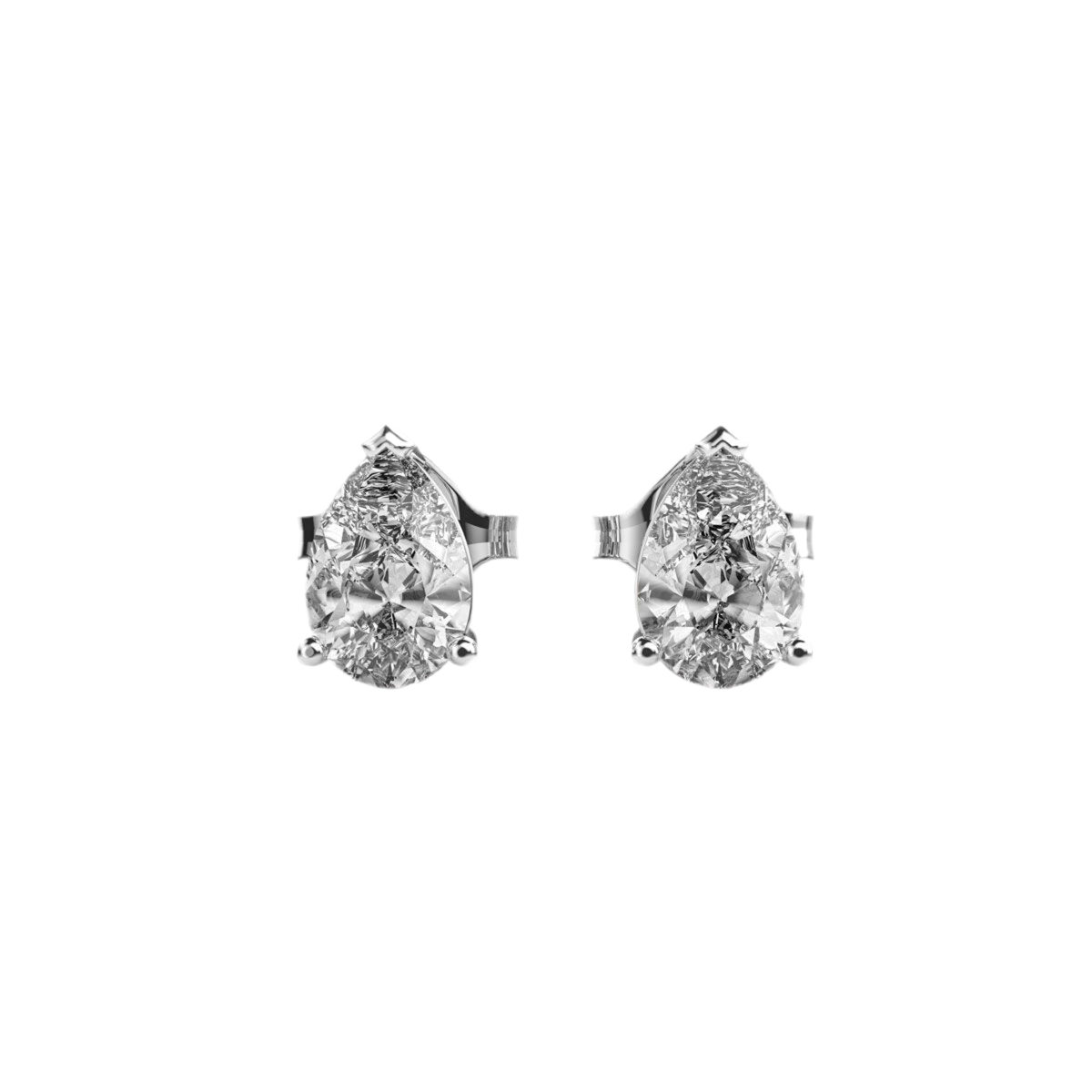 Pear Diamond Solitaire Stud