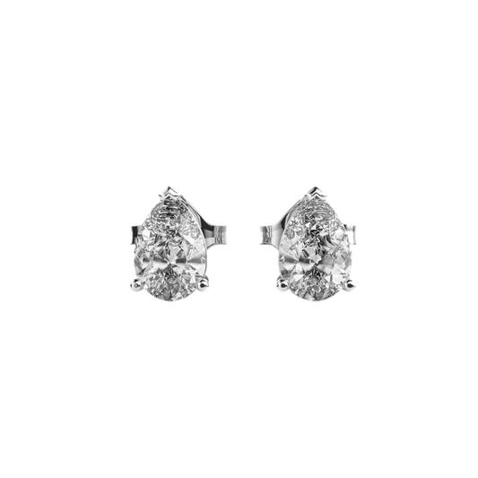 Pear Diamond Solitaire Stud