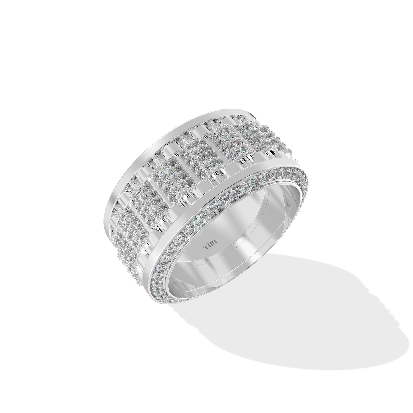 Elegant 4.80 TW diamond ring by Tiri featuring a sparkling solitaire design on a polished band.