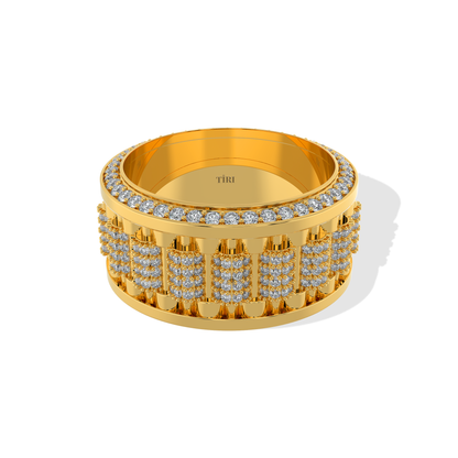 Tiri 4.80 TW diamond ring featuring a sparkling central diamond set in a sleek, elegant band.