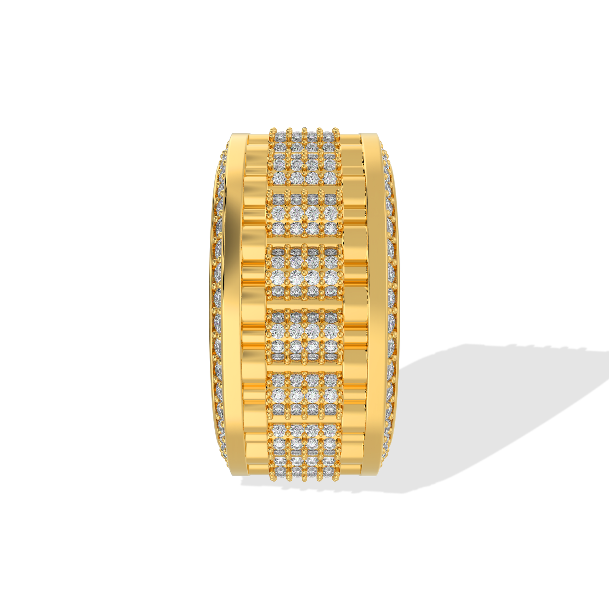 Elegant Tiri 4.80 TW diamond ring with a sleek band, showcasing sparkling diamonds and fine craftsmanship.