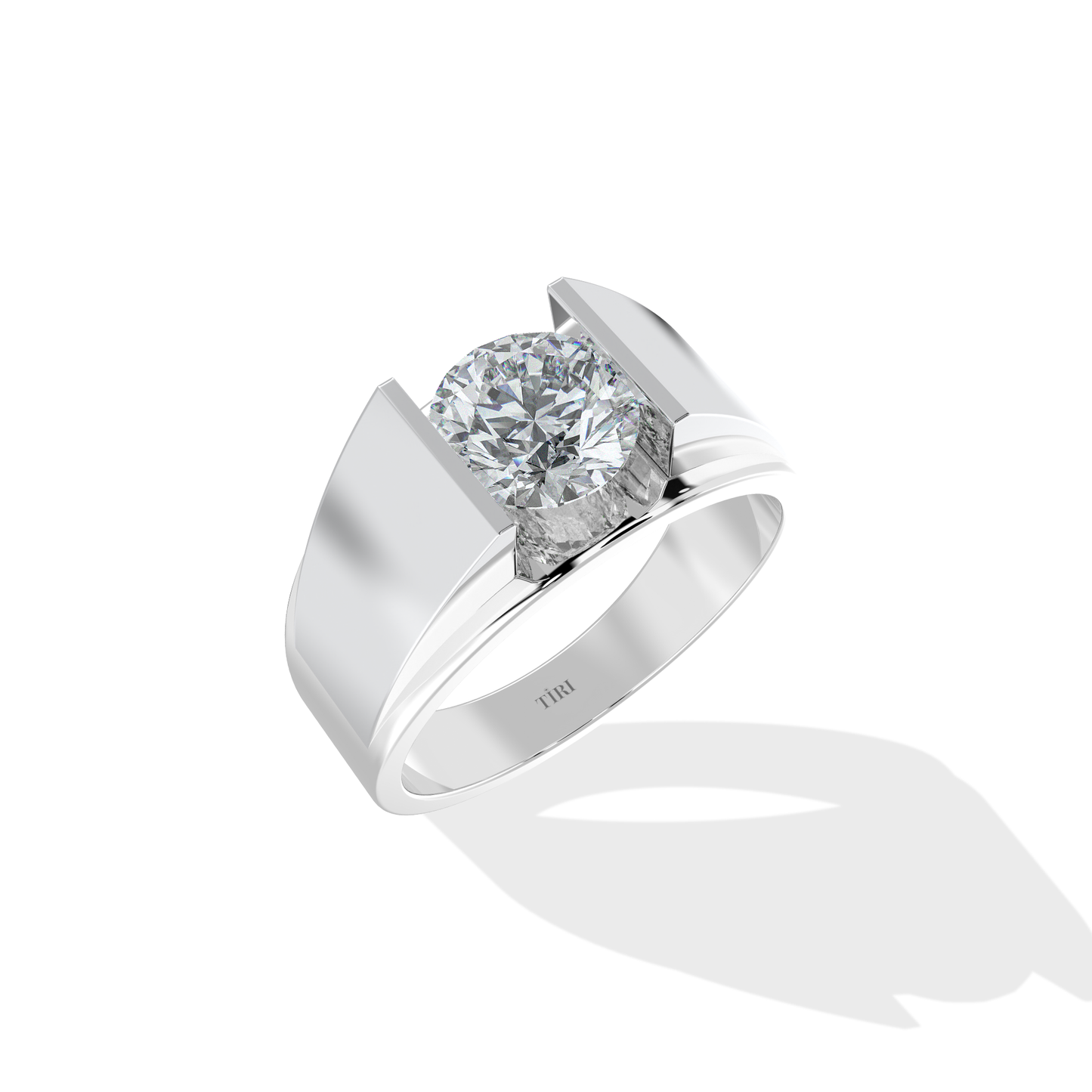 Elegant 2.00 TW diamond ring by Tiri featuring a sparkling band with brilliant cut diamonds and a sleek design.