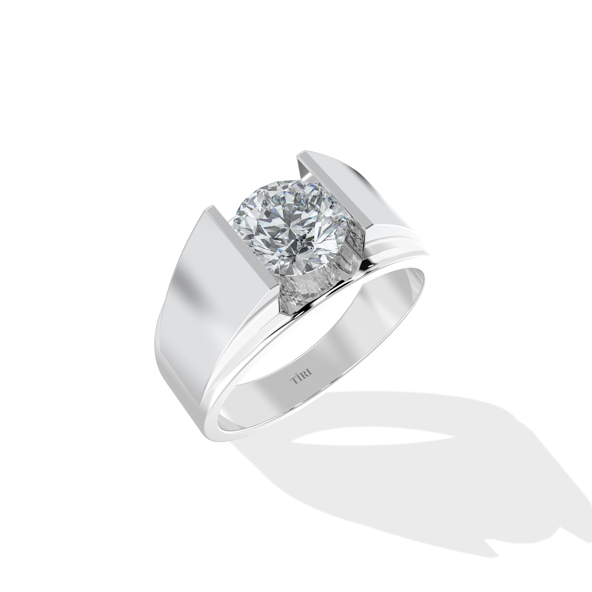 Elegant 2.00 TW diamond ring by Tiri featuring a sparkling band with brilliant cut diamonds and a sleek design.