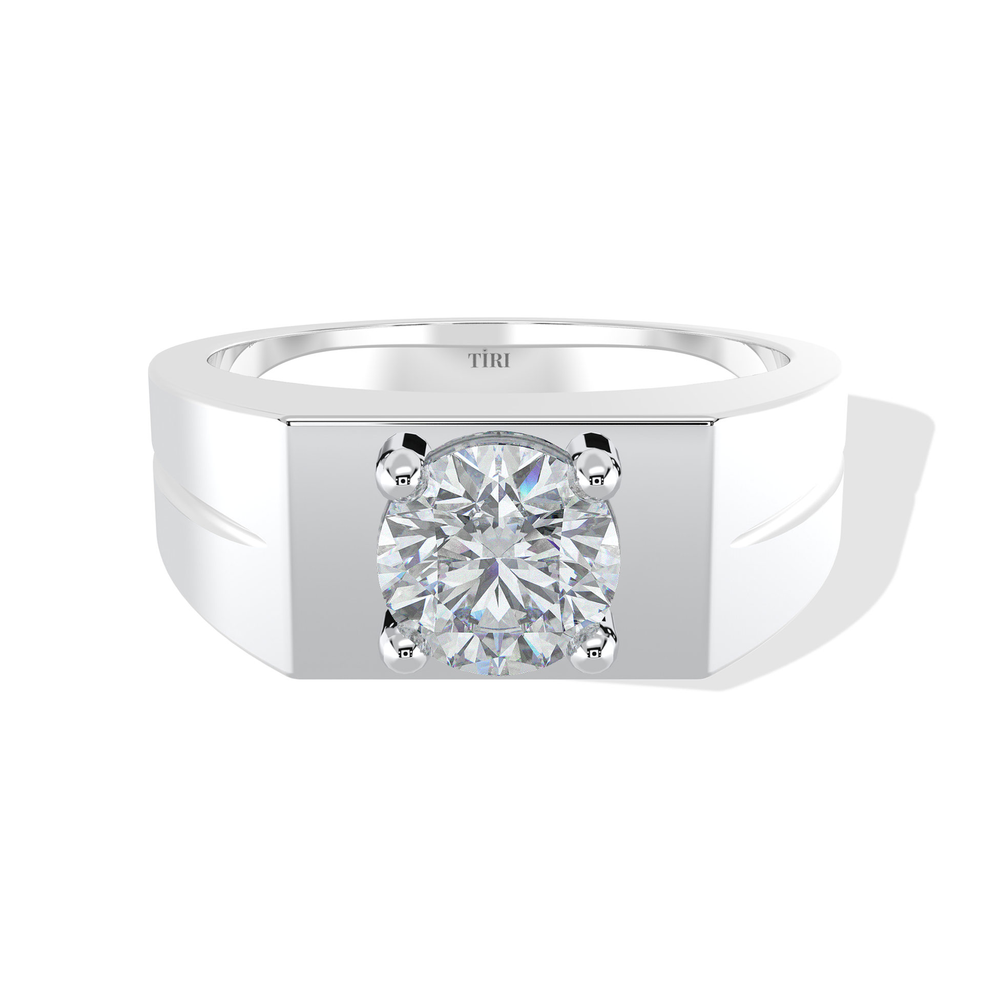 Tiri 2.00 TW diamond ring with a sleek band and sparkling diamonds, showcasing elegant jewelry design and craftsmanship.