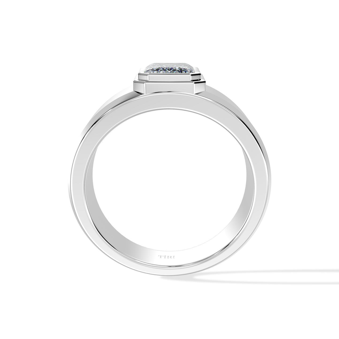 Tiri 1.00 TW diamond ring featuring a sleek band with sparkling diamonds and a modern design.