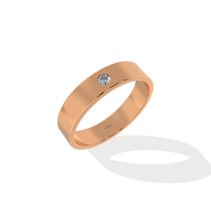 Tiri 0.20 TW diamond ring featuring a sleek band with sparkling diamonds, showcasing elegant jewelry craftsmanship.