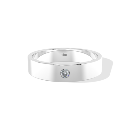 Tiri 0.20 TW diamond ring featuring a sleek band with sparkling diamonds, elegant jewelry for special occasions.