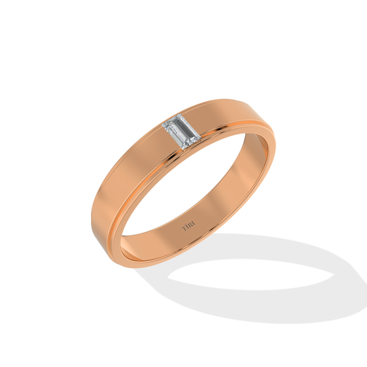 Tiri 1.00 TW diamond ring featuring a sparkling solitaire design with a sleek band and brilliant cut diamonds.