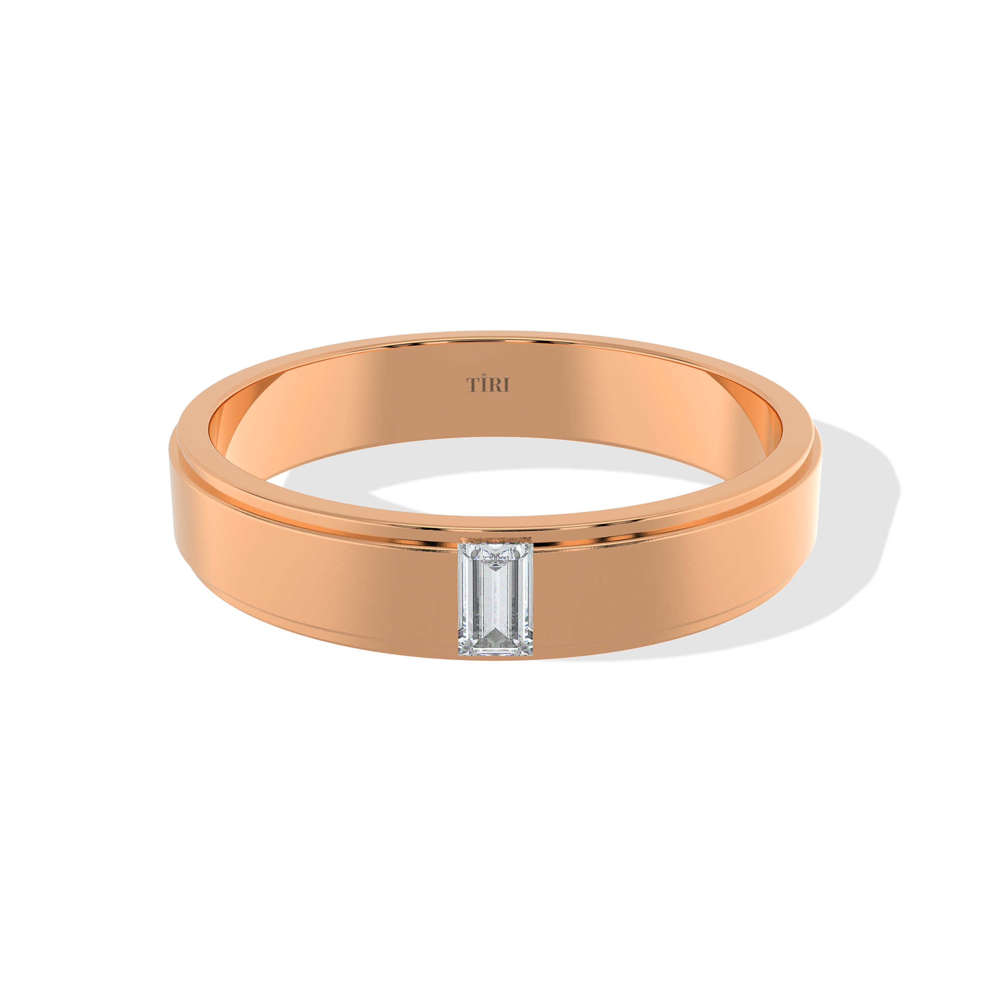 Tiri 1.00 TW diamond ring featuring a sparkling solitaire design with a sleek band, real diamond jewelry for elegant occasions.