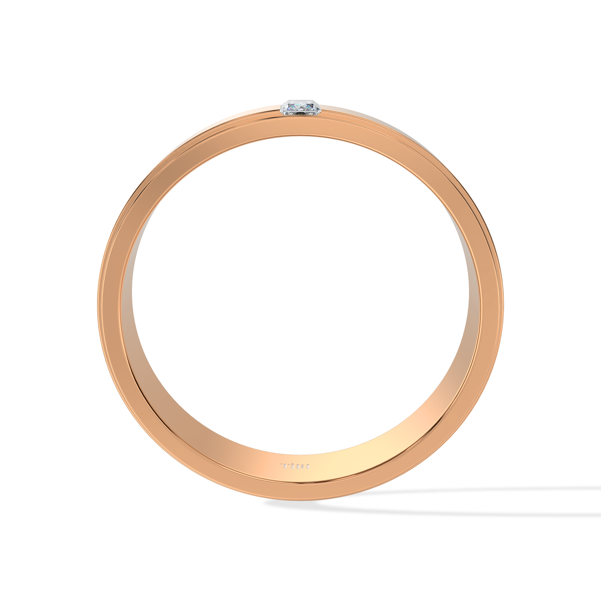 Elegant 1.00 TW diamond ring by Tiri featuring a sparkling round-cut diamond set in a sleek band.