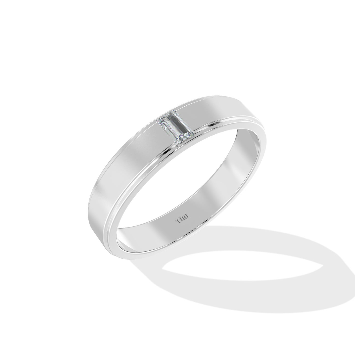 Tiri 1.00 TW diamond ring with a sleek band and sparkling center stone, showcasing elegant jewelry design.