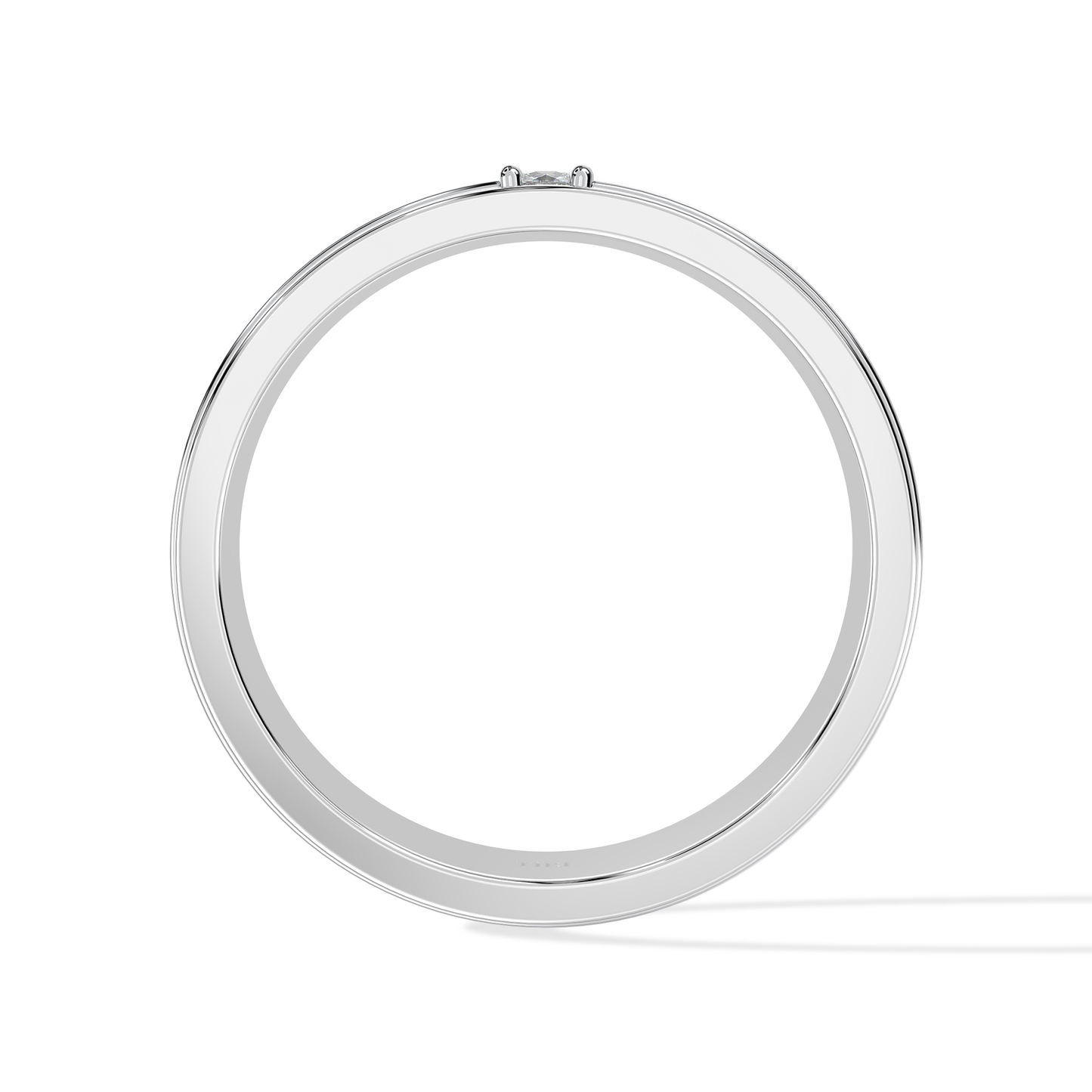 Tiri 0.30 TW diamond ring featuring a sleek band with a sparkling diamond center stone on a plain background