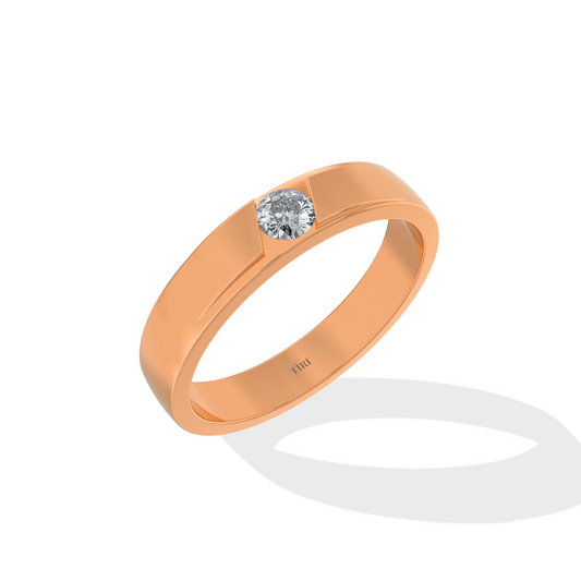 Tiri 0.50 TW diamond ring featuring a sleek band with a sparkling diamond centerpiece.