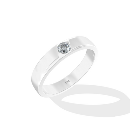 Tiri 0.50 TW diamond ring with a sleek band and sparkling solitaire diamond, showcasing elegant jewelry design.