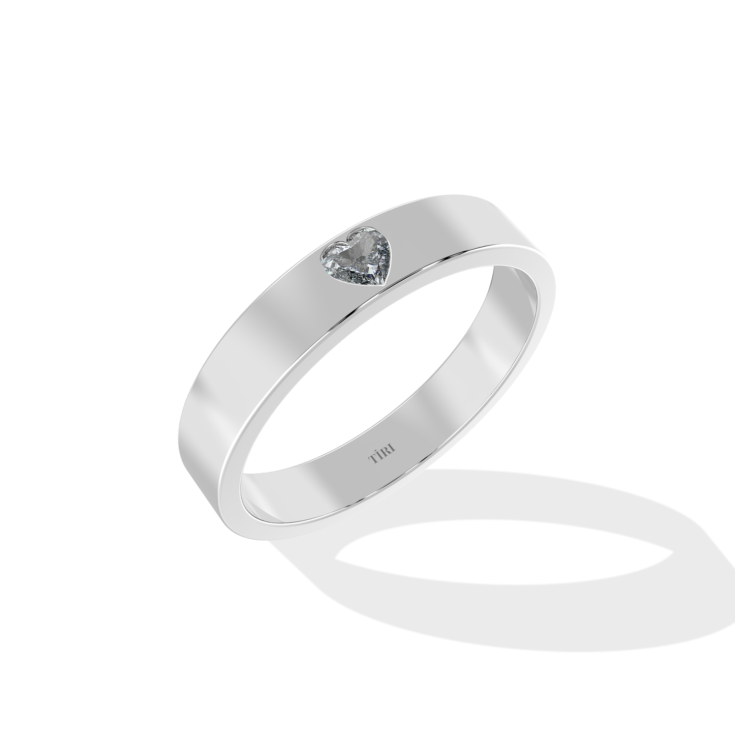 Tiri 0.50 TW diamond ring featuring a sleek band with a sparkling central diamond.