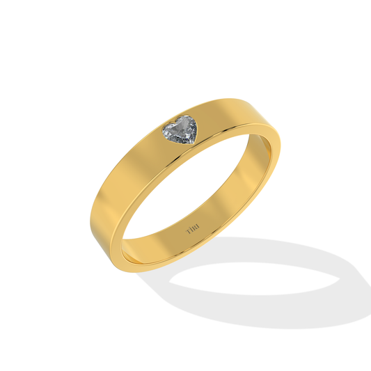 Tiri 0.50 TW diamond ring featuring a sleek band with a sparkling central diamond setting.