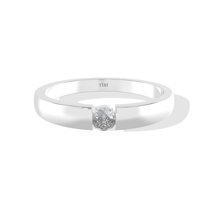 Tiri 0.40 TW diamond ring featuring a sleek band with a sparkling diamond centerpiece on a neutral background.
