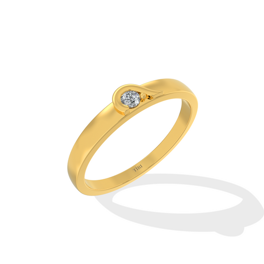 Tiri 0.35 TW diamond ring featuring a sleek band and sparkling diamonds, elegant jewelry for special occasions.