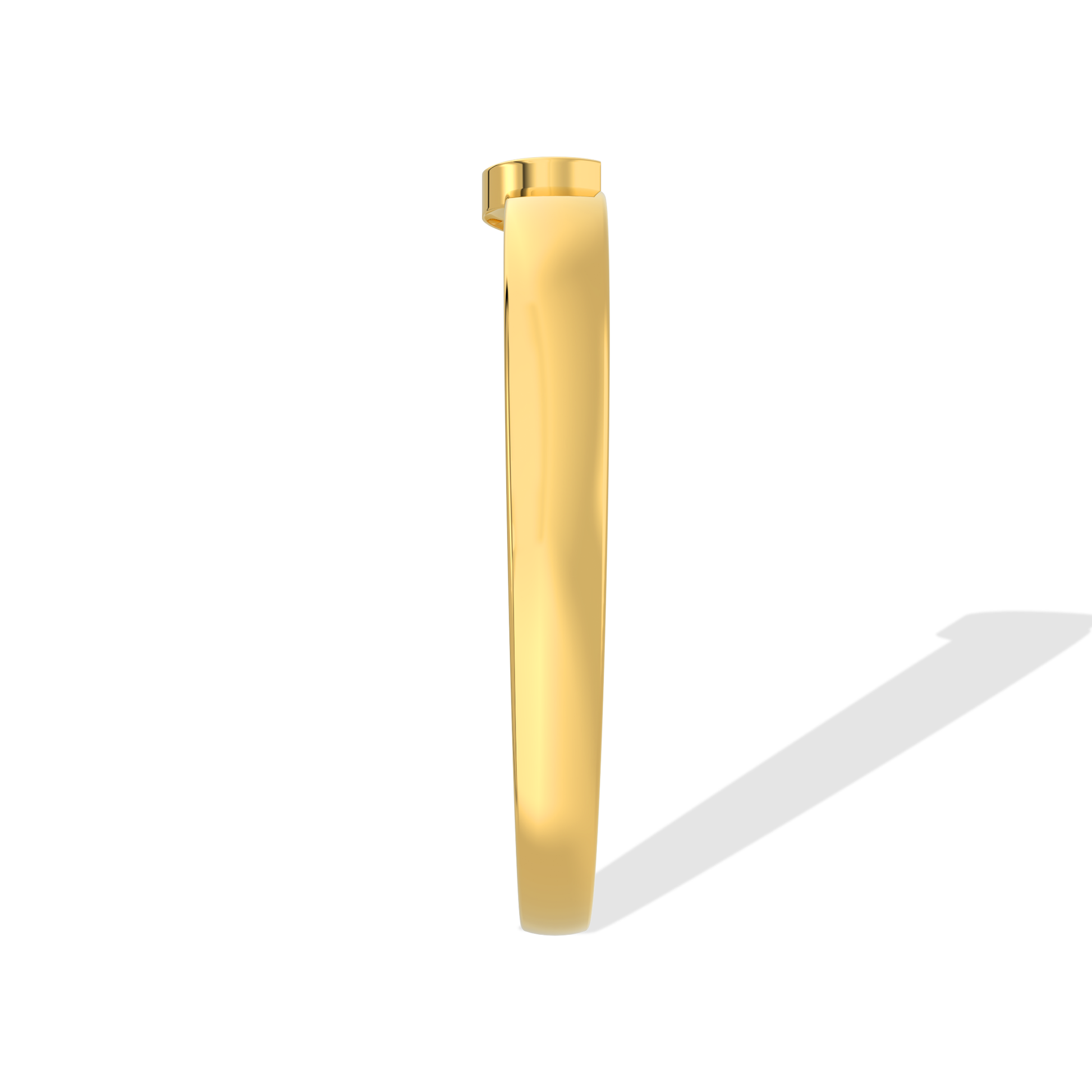 Tiri 0.35 TW diamond gold ring featuring a sleek design with a central diamond setting on a polished band.