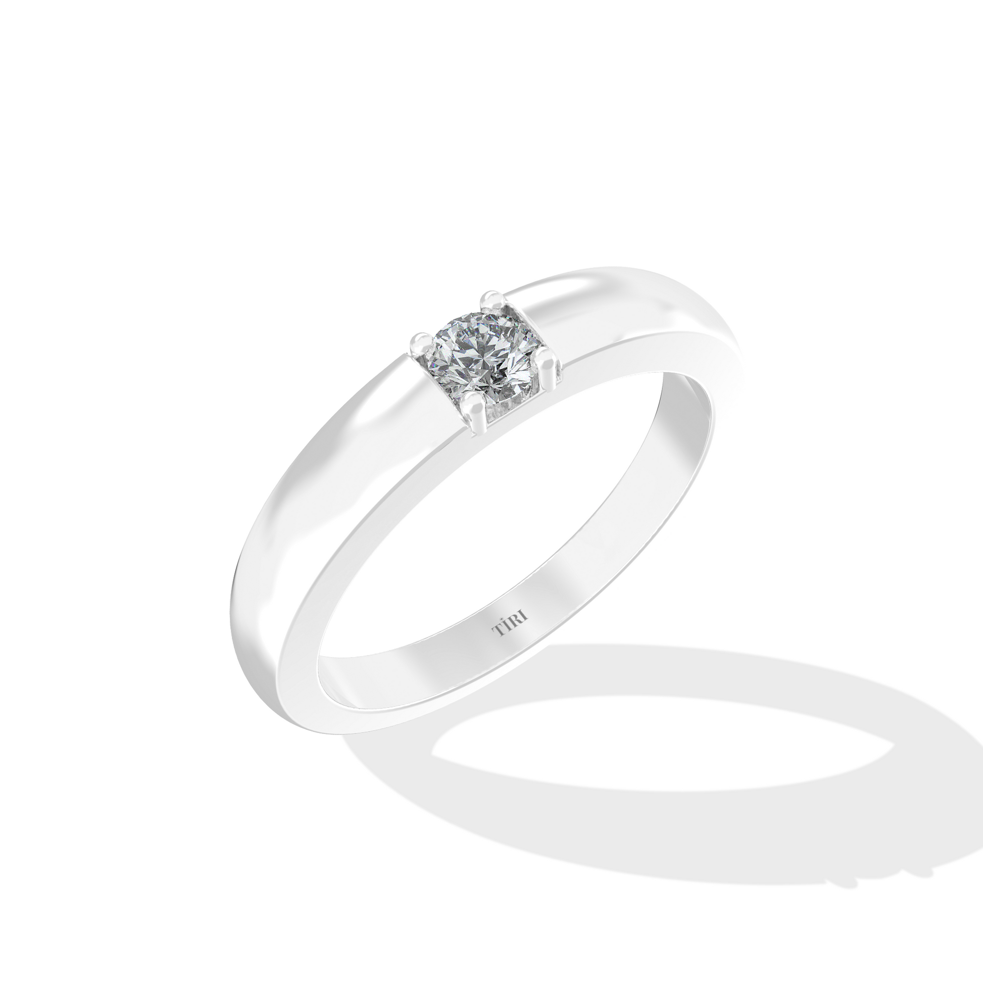 Tiri 0.40 TW diamond ring featuring a sparkling diamond set in a sleek band, elegant jewelry for special occasions
