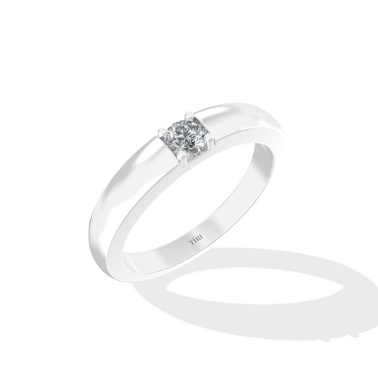Tiri 0.40 TW diamond ring featuring a sparkling diamond set in a sleek band, elegant jewelry for special occasions