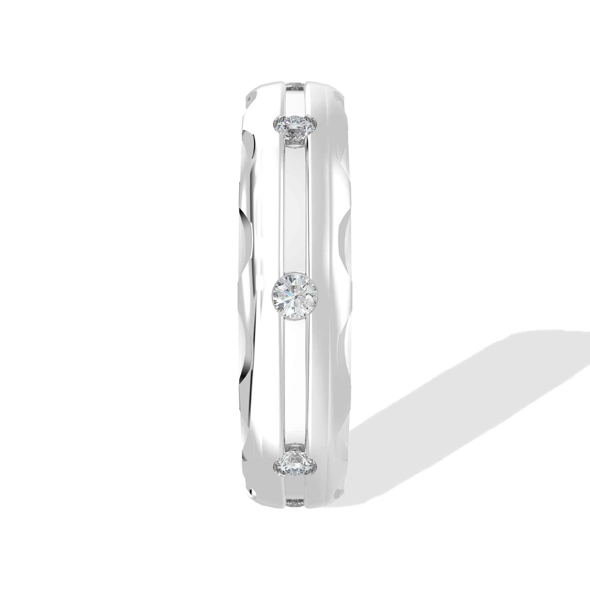 Tiri 0.10 TW Diamond Ring featuring a sleek gold band and sparkling diamonds for elegant jewelry style.