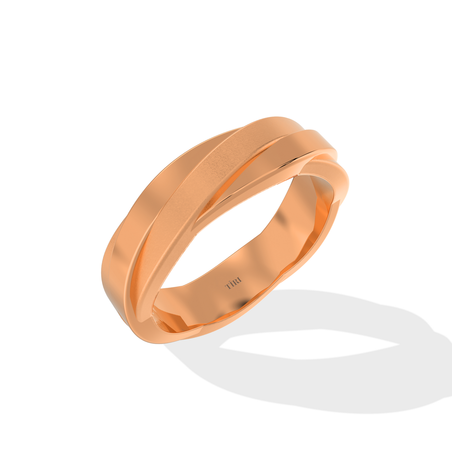14k gold ring by Tiri featuring a sleek, polished design with a smooth band and subtle shine.