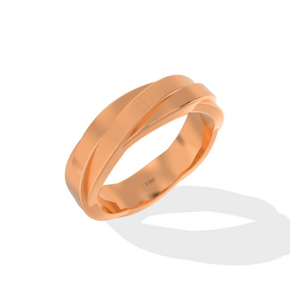 14k gold ring by Tiri featuring a sleek, polished design with a smooth band and subtle shine.