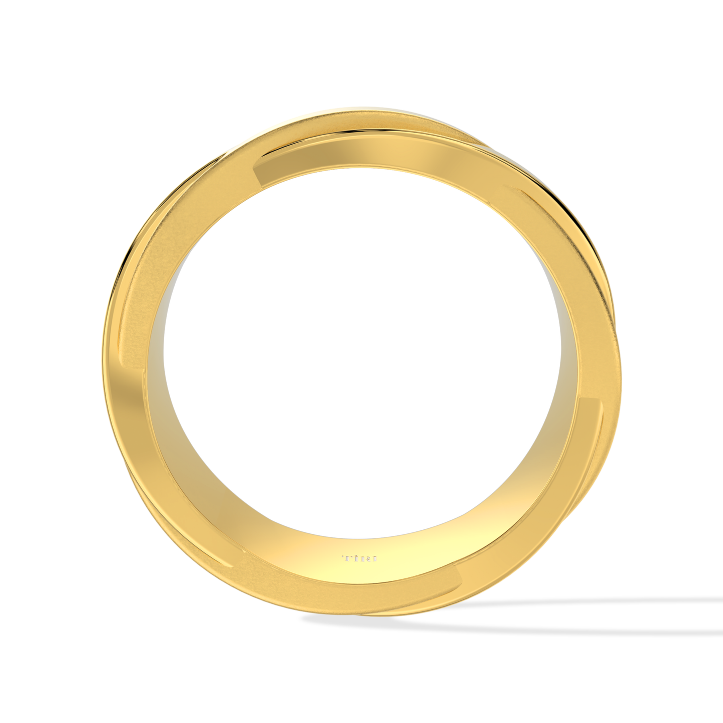 14k gold ring from Tiri with a sleek, polished design, featuring a smooth band and elegant craftsmanship.