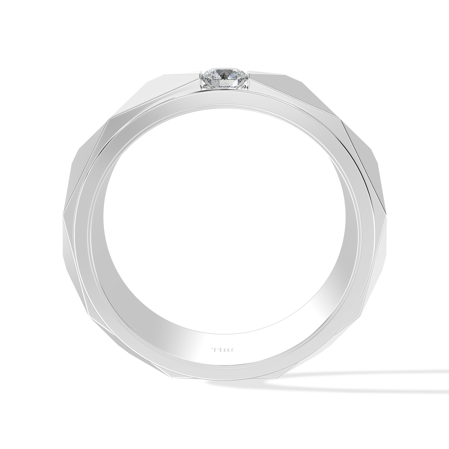 Tiri 0.75 TW diamond ring featuring a sleek band with sparkling diamonds and a polished finish.