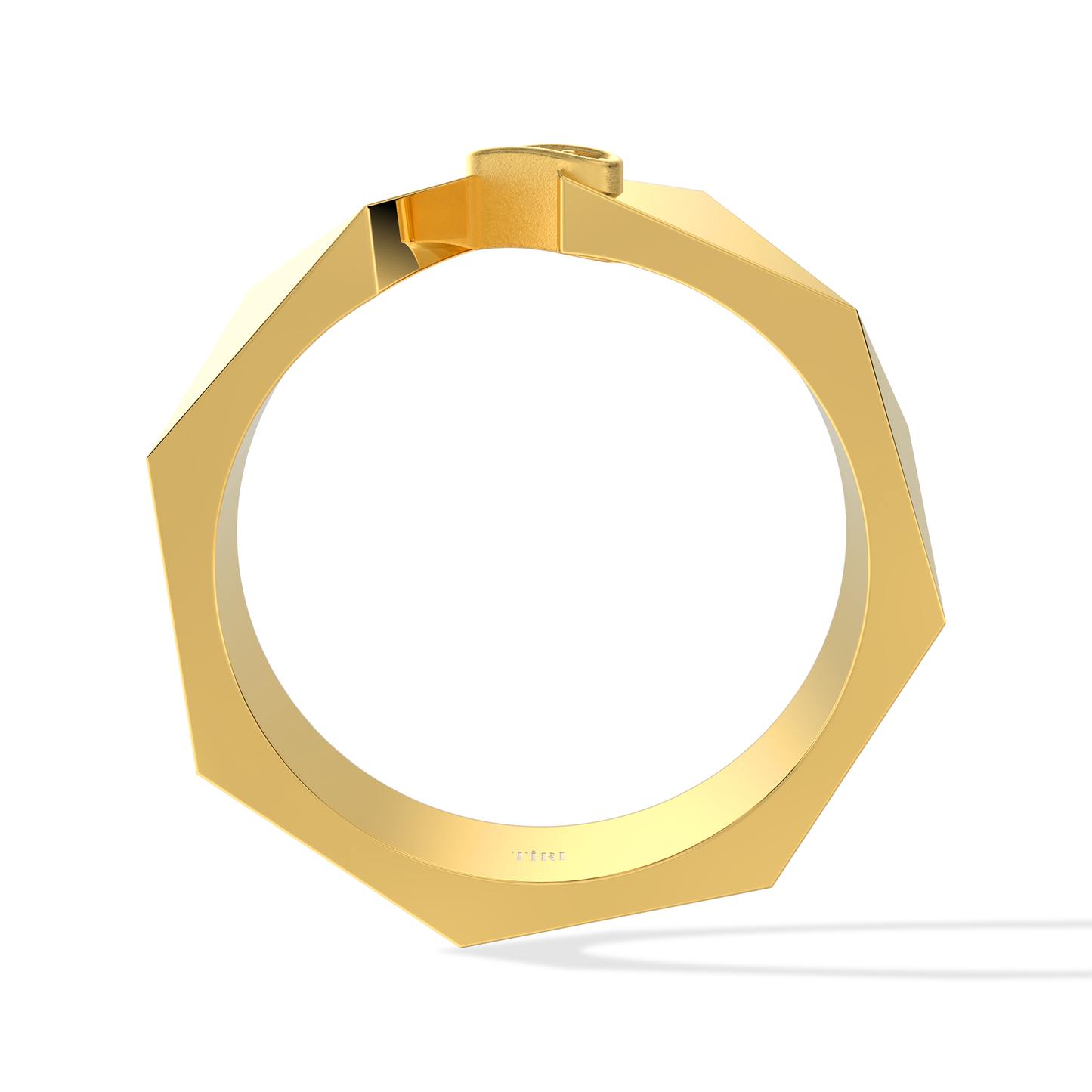 Tiri 0.18 TW diamond ring featuring a sleek gold band and sparkling round diamonds, elegant jewelry for special occasions.