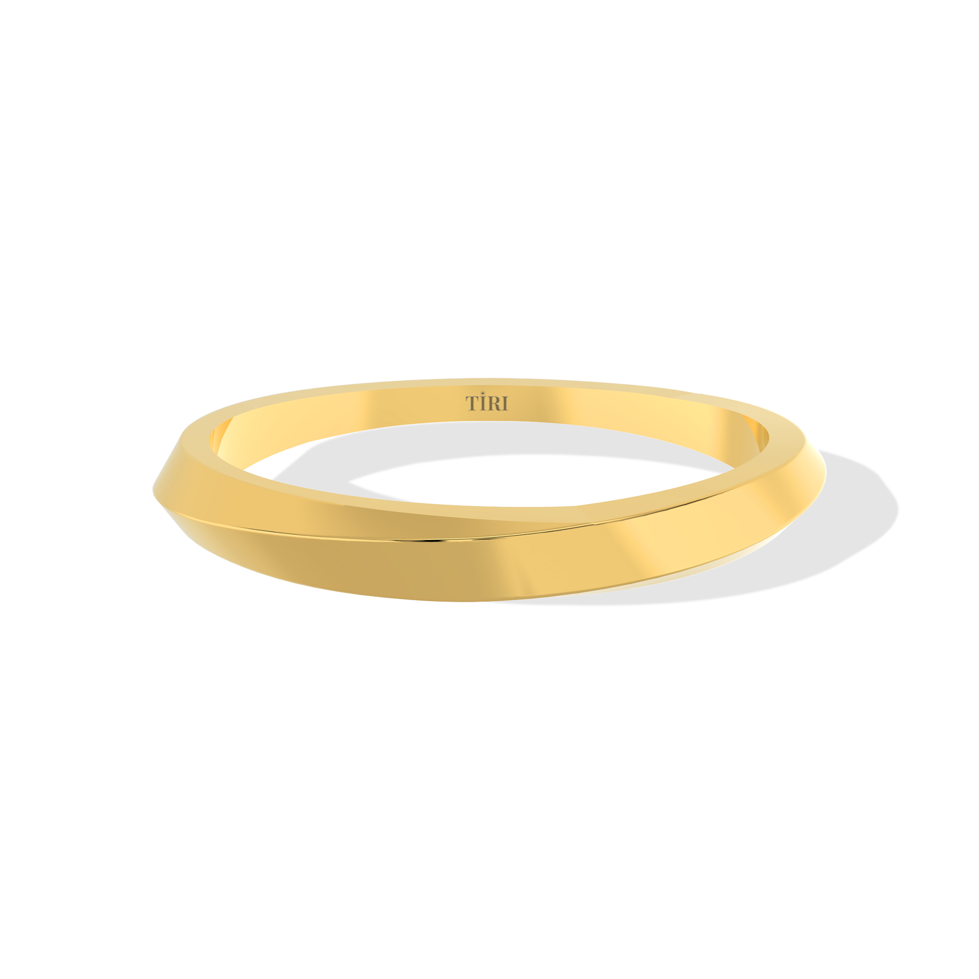 14k and 18k gold ring by Tiri featuring a sleek, polished band with a subtle shine and elegant design.