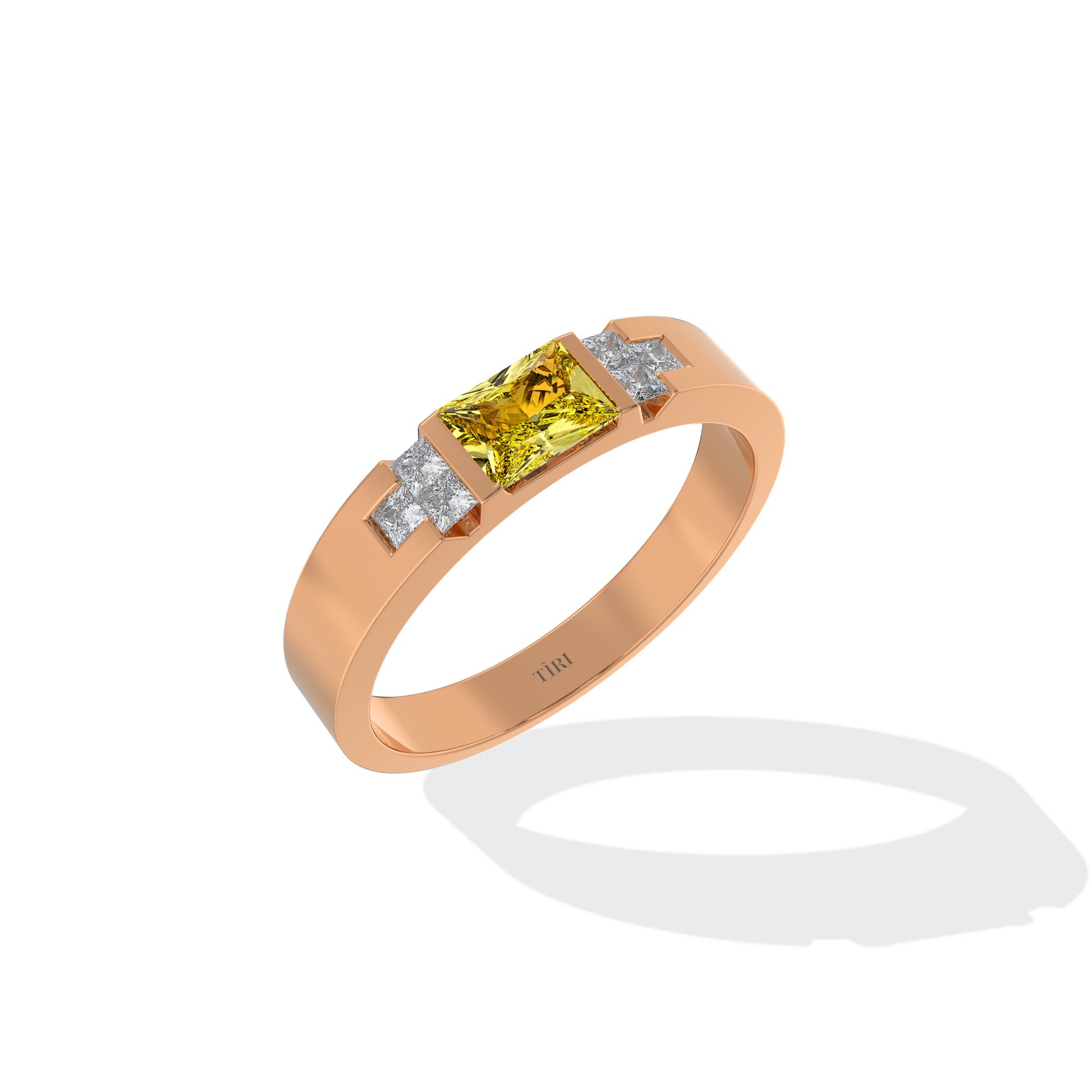 Tiri 4.30 TW diamond ring featuring a sparkling solitaire design with a sleek band and brilliant cut diamonds.