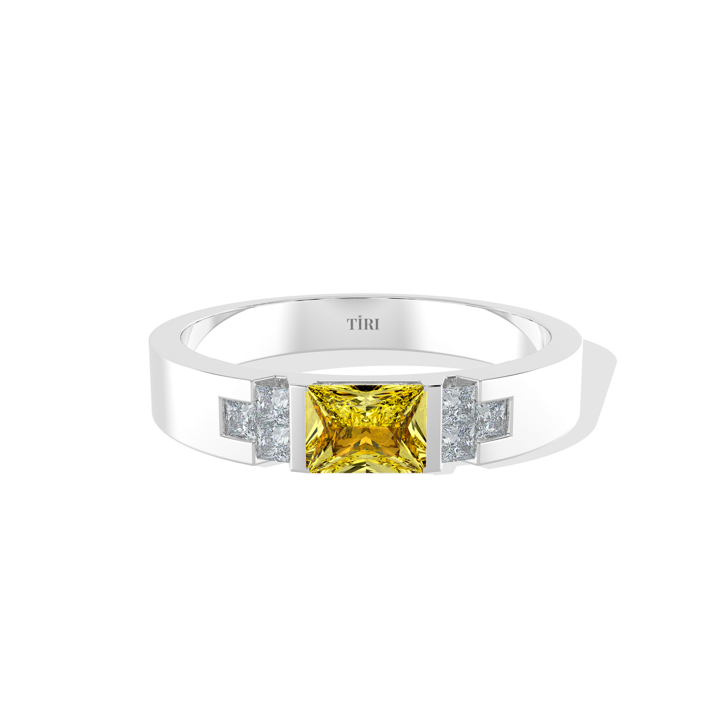 Tiri 4.30 TW diamond ring featuring a sparkling band with a large central diamond and intricate metalwork.