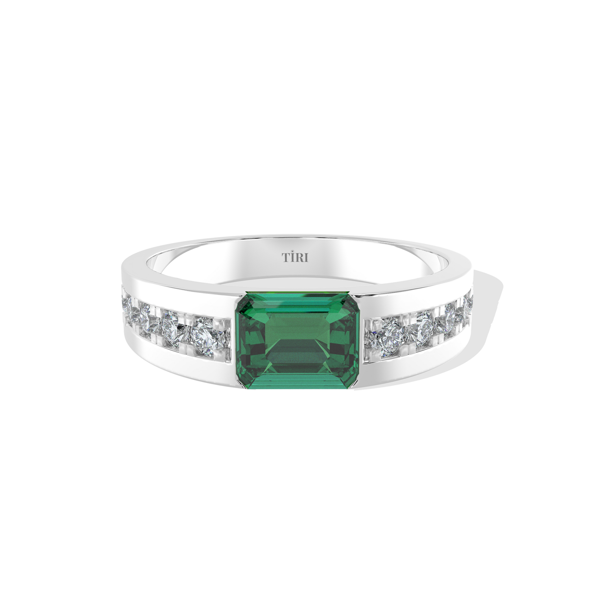 Elegant 1.00 TW diamond ring by Tiri featuring a sparkling central diamond and a sleek, polished band.