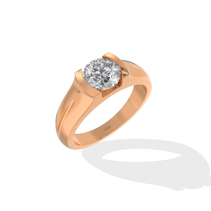 Elegant 1.00 TW diamond ring by Tiri featuring a sparkling round-cut diamond set in a sleek band.