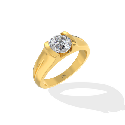 Elegant 1.00 TW diamond ring by Tiri featuring a sparkling round-cut diamond set in a sleek band.