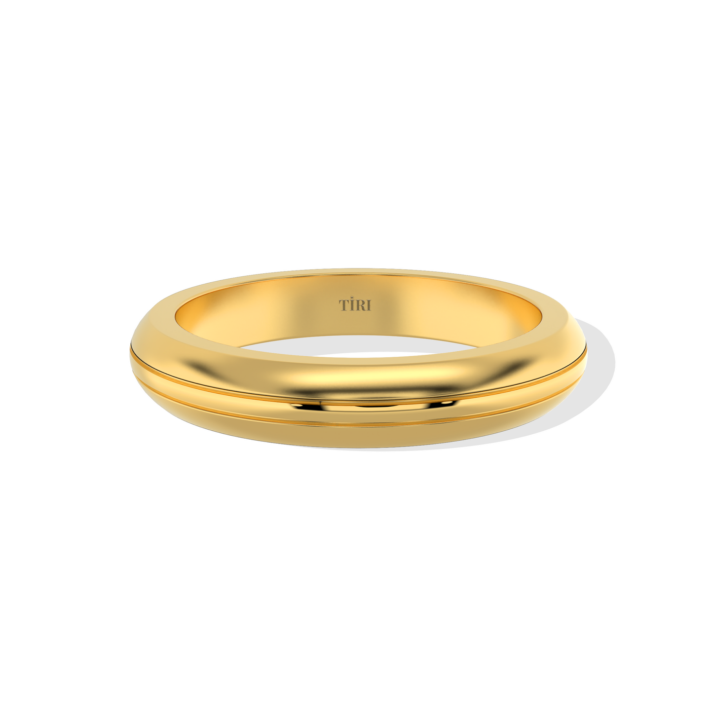 Elegant gold ring by Tiri featuring a smooth, polished band with a simple, timeless design.