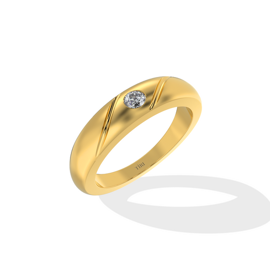 Tiri 0.60 TW diamond ring featuring a sleek band and sparkling diamonds, showcasing elegant jewelry design.