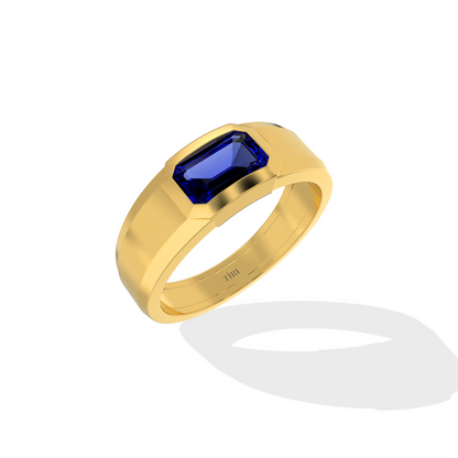 Tiri 4.00 TW sapphire ring featuring a stunning blue sapphire gemstone set in a sleek silver band.