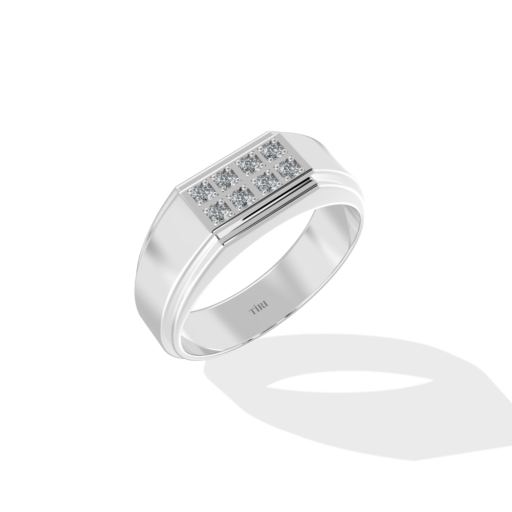 Tiri 1.00 TW diamond ring with a sleek band and sparkling center stone, showcasing elegant jewelry design.
