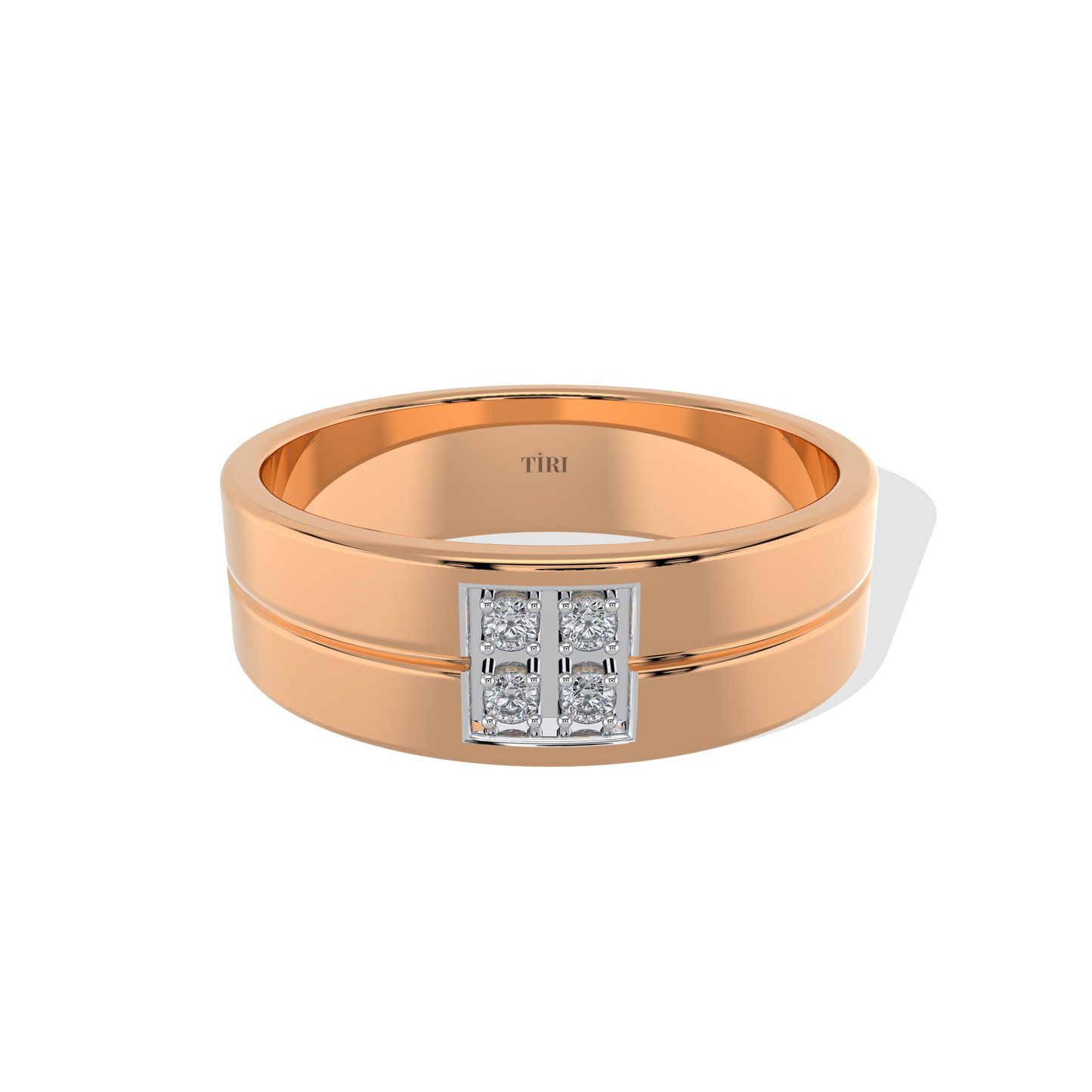 Tiri 1.12 TW diamond ring with a sleek band and sparkling diamonds, showcasing elegant jewelry design.