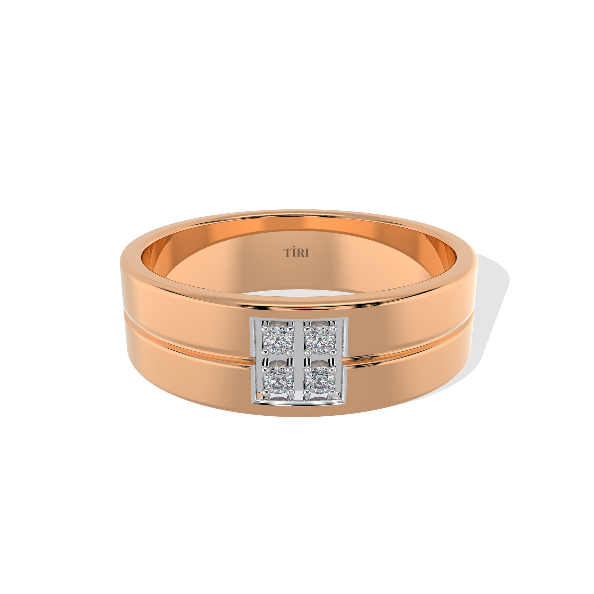 Tiri 1.12 TW diamond ring with a sleek band and sparkling diamonds, showcasing elegant jewelry design.