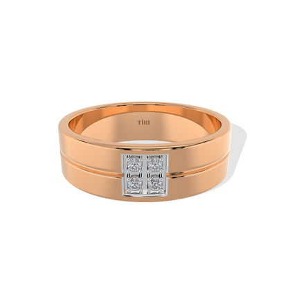 Tiri 1.12 TW diamond ring with a sleek band and sparkling diamonds, showcasing elegant jewelry design.