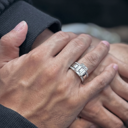 Tiri Fusion Men Diamond Ring featuring a sleek band with embedded diamonds and a modern design for stylish men's jewelry.