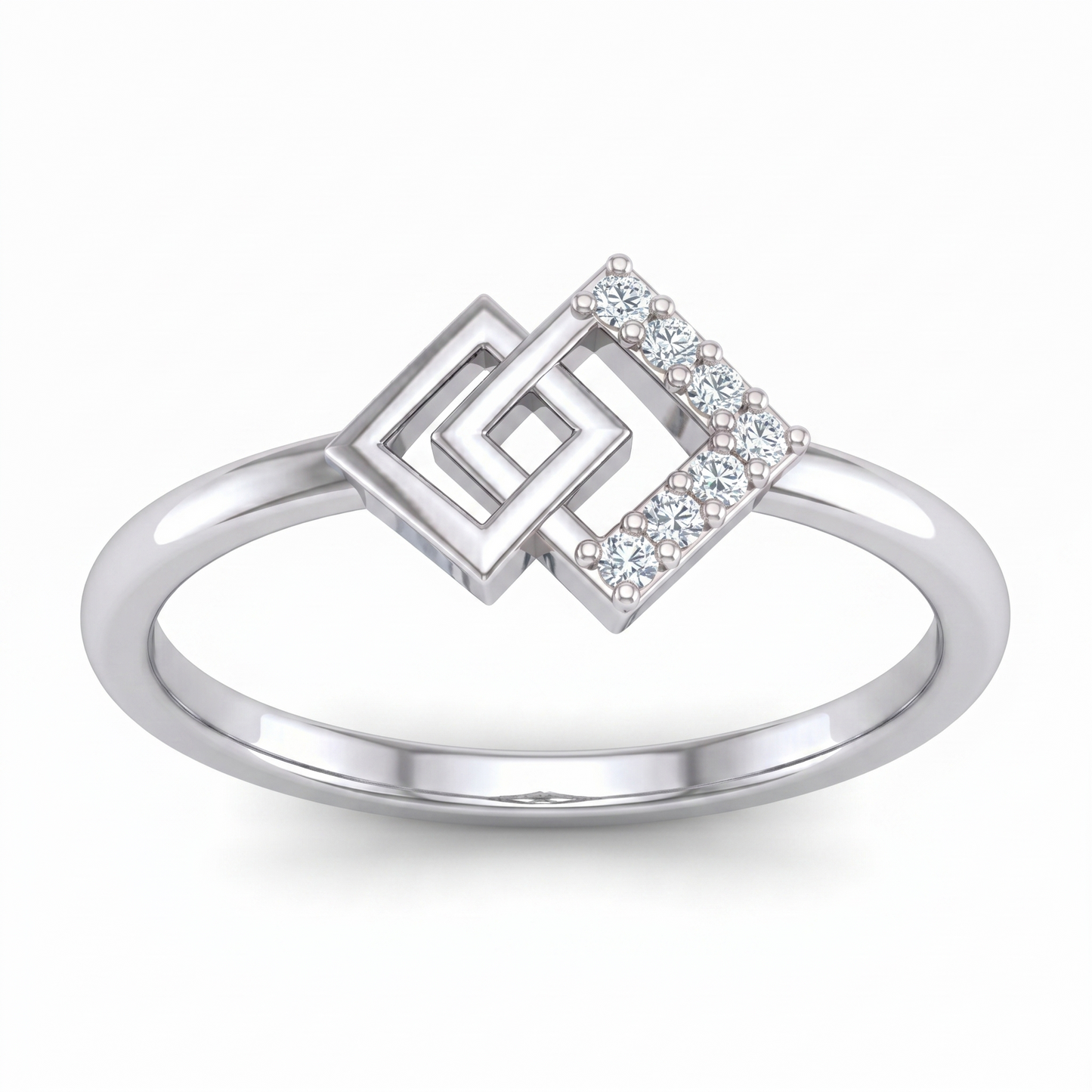 Square Duo Diamond Ring